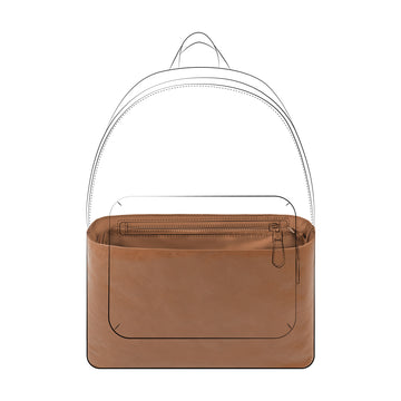 DGAZ Lightweight Purse Organizer Insert for Coach West Backpack Bag,silk and DupontPaper handbag inner for Luxury Bag