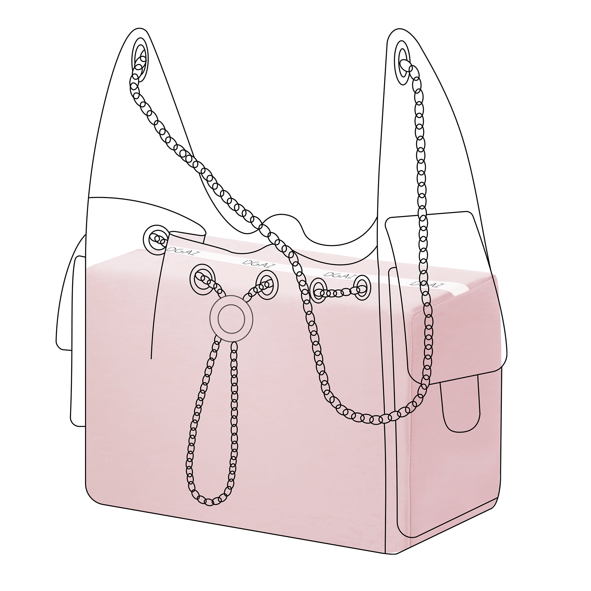 DGAZ Bag Pillow Shaper Insert for Chanel 25 Handbag Silk Organizer Bags, Silky Pillow Shaper for Luxury Handbags