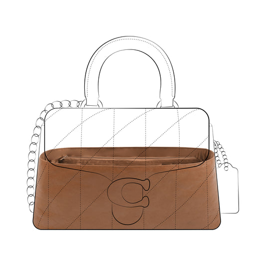 DGAZ Lightweight Purse Organizer Insert for Coach Tabby Top Handle Bags,silk and DupontPaper handbag inner for Luxury Bag