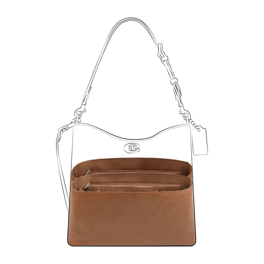 DGAZ Lightweight Purse Organizer Insert for Coach Willow  Bucket Bag,silk and DupontPaper handbag inner for Luxury Bag