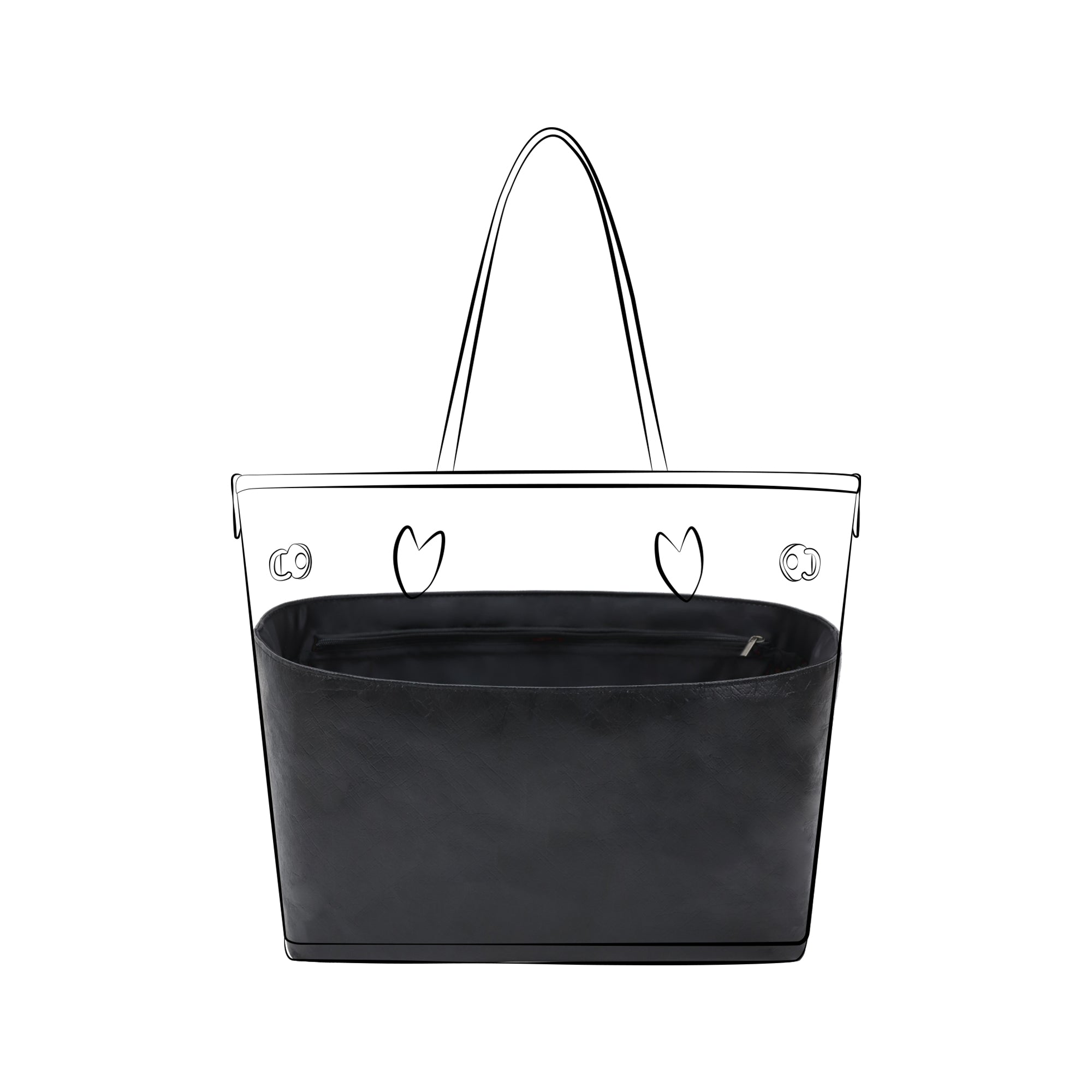 DGAZ Lightweight Purse Organizer Insert for LV-Neverfull inside out Bags,silk and DupontPaper handbag inner for Luxury Bag