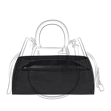 DGAZ Lightweight Purse Organizer Insert for Coach Rogue Bag,silk and DupontPaper handbag inner for Luxury Bag