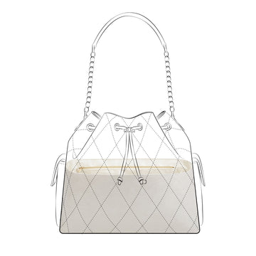 DGAZ Lightweight Purse Organizer Insert for Tory Burch Charlie Bag,silk and DupontPaper handbag inner for Luxury Bags