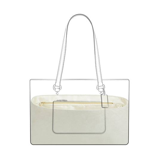 DGAZ Lightweight Purse Organizer Insert for Coach Station Tote Bags,silk and DupontPaper handbag inner for Luxury Bag