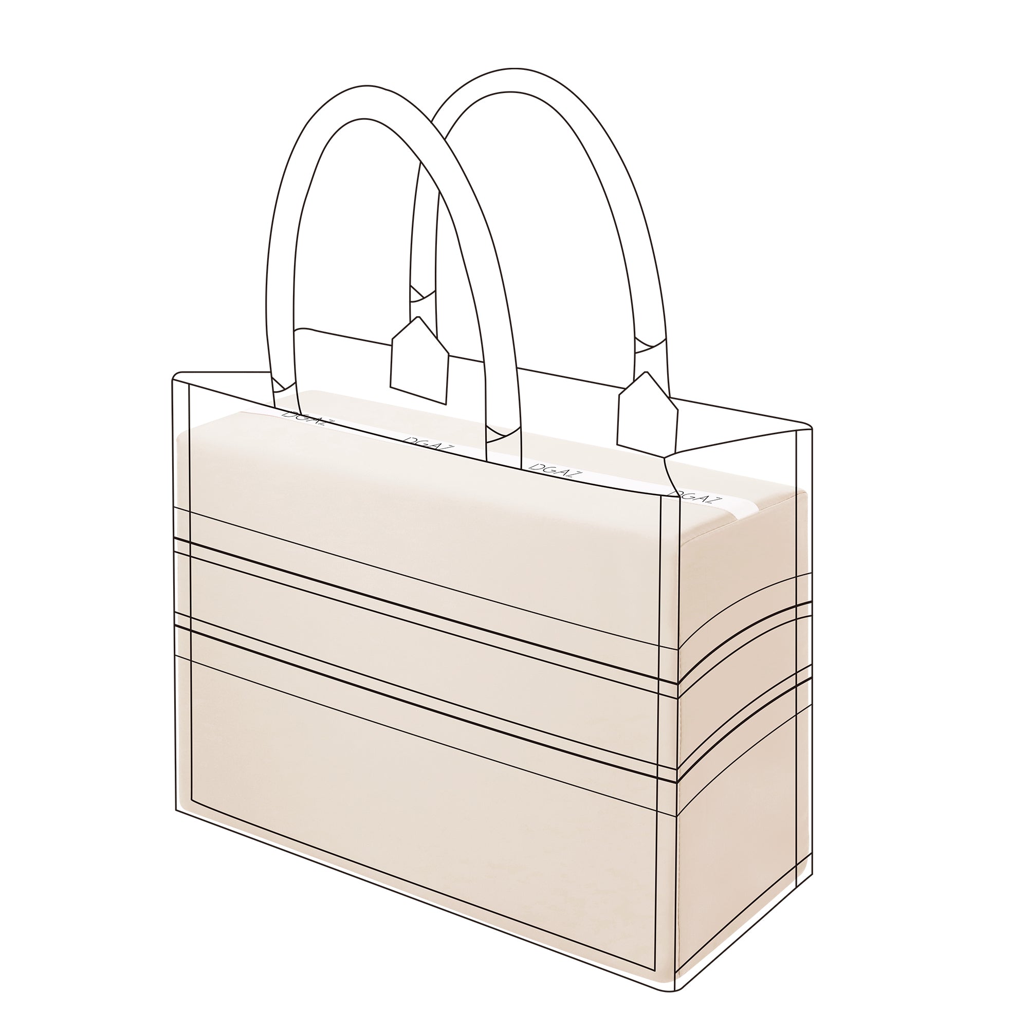 DGAZ 가방 베개,명품 핸드백 토트 베개, 메모리 폼 디올북토트 Dior Booktote Bags 호환