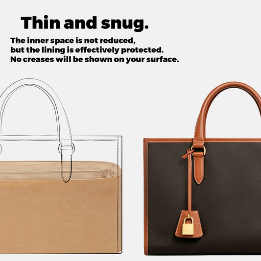 DGAZ Lightweight Purse Organizer Insert for Celine Cabas Bags,silk and DupontPaper handbag inner for Luxury Bag