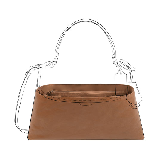 DGAZ Lightweight Purse Organizer Insert for Coach Emory Bags,silk and DupontPaper handbag inner for Luxury Bag