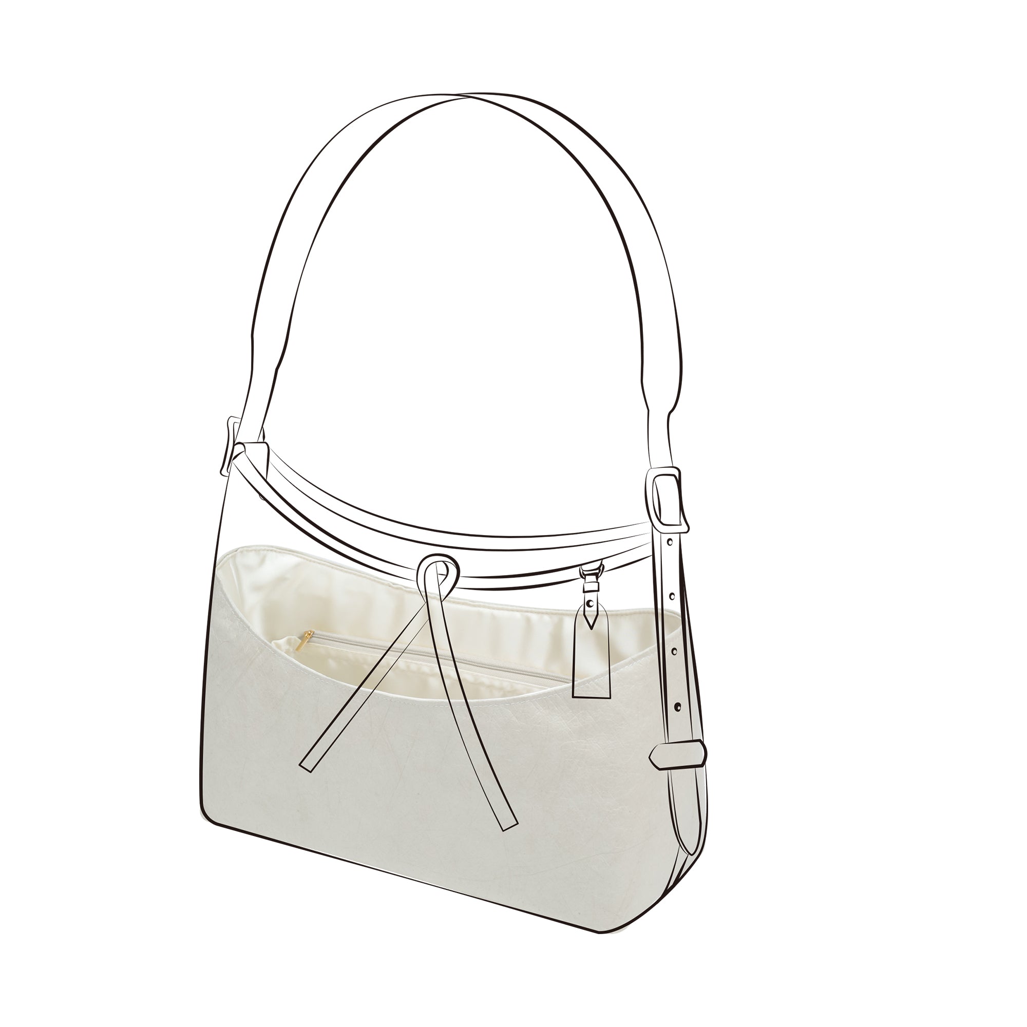 DGAZ Lightweight Purse Organizer Insert for LV-CarryAll Bags,silk and DupontPaper handbag inner for Luxury Bag