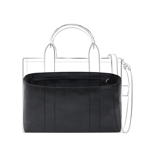 DGAZ Lightweight Purse Organizer Insert for MARC JACOBS The Tote Bags,silk and DupontPaper handbag inner for Luxury Bag