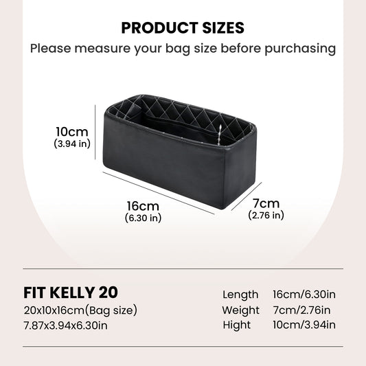 DGAZ Leather Purse Organizer For Kelly Bags,Waterproof and Lightweight,Luxury Handbag Tote in Bag Shapers, Women