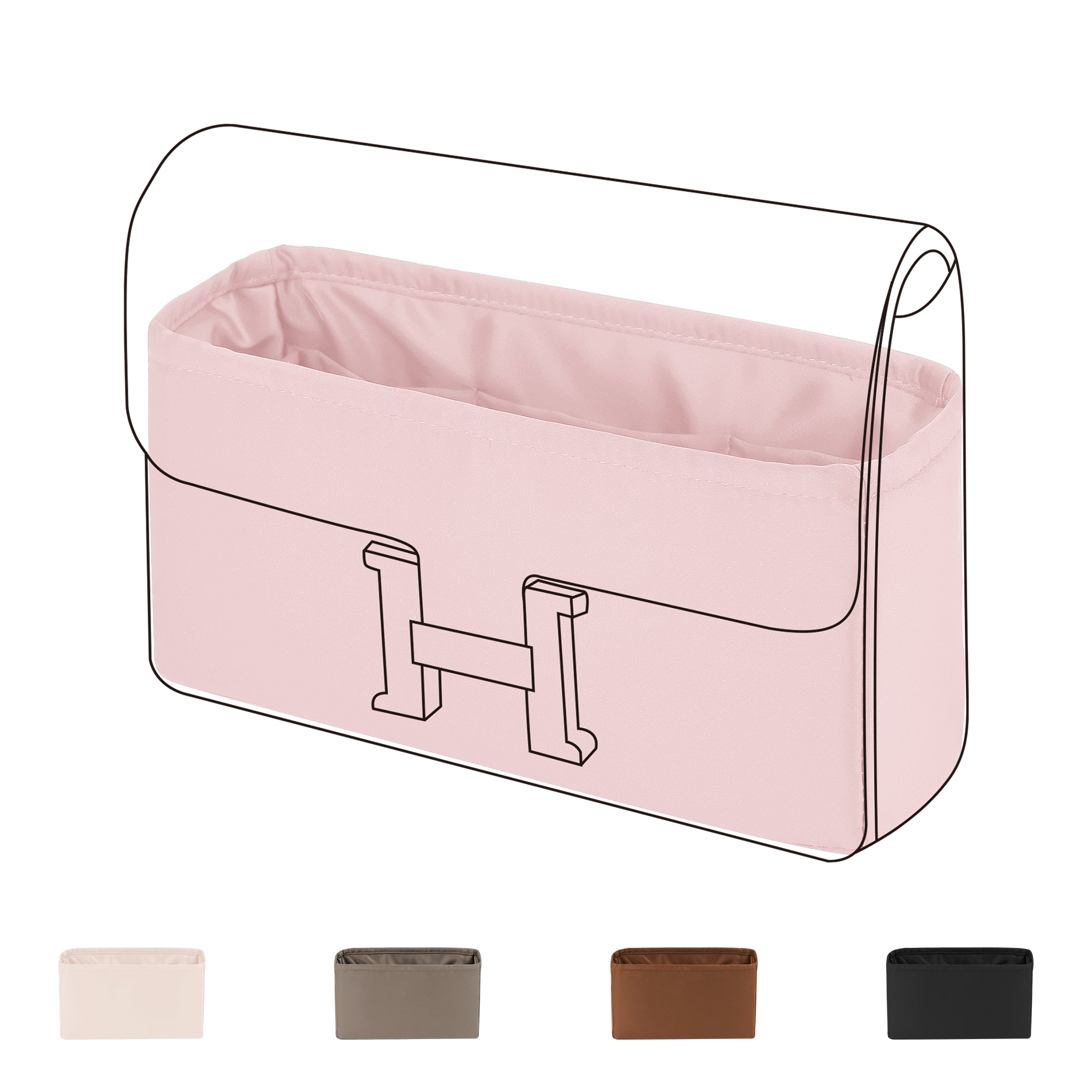 DGAZ Bag Organizer Insert For Hermes Constance Bags, Silk Purse Organi